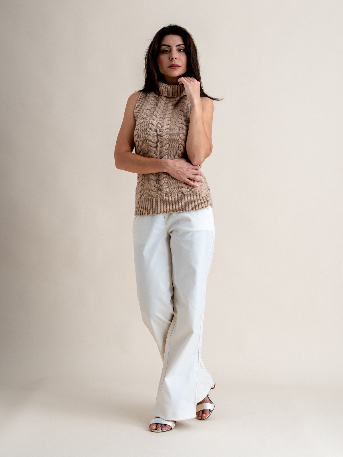 CABLE VEST&lt;br&gt;SANDSTORM