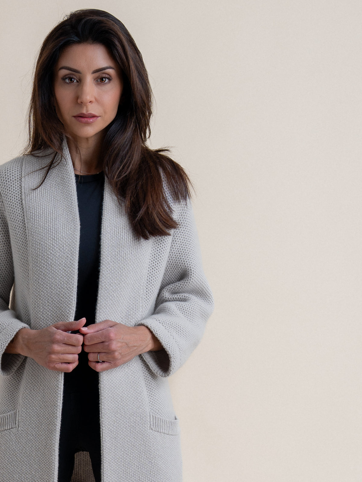 EDGE TO EDGE CARDIGAN&lt;br&gt;SNOW