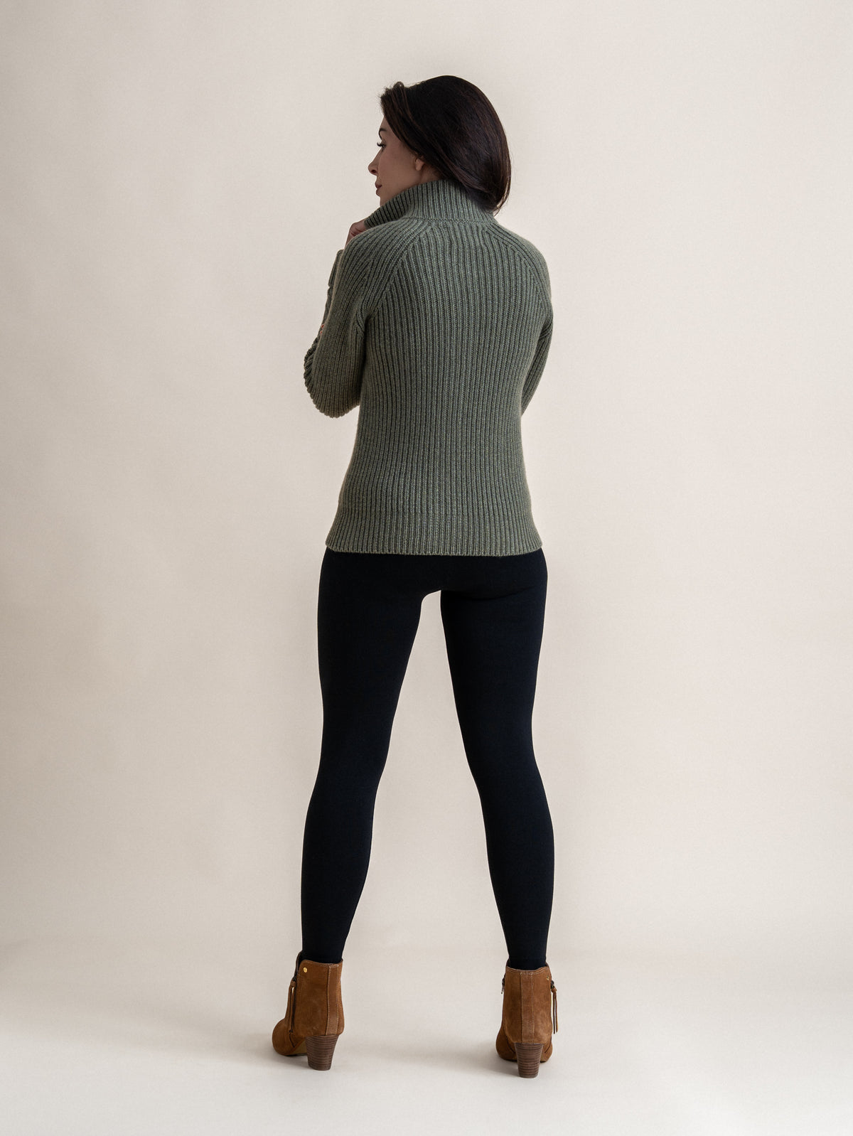 ZIPPED CARDIGAN&lt;br&gt;MOSS