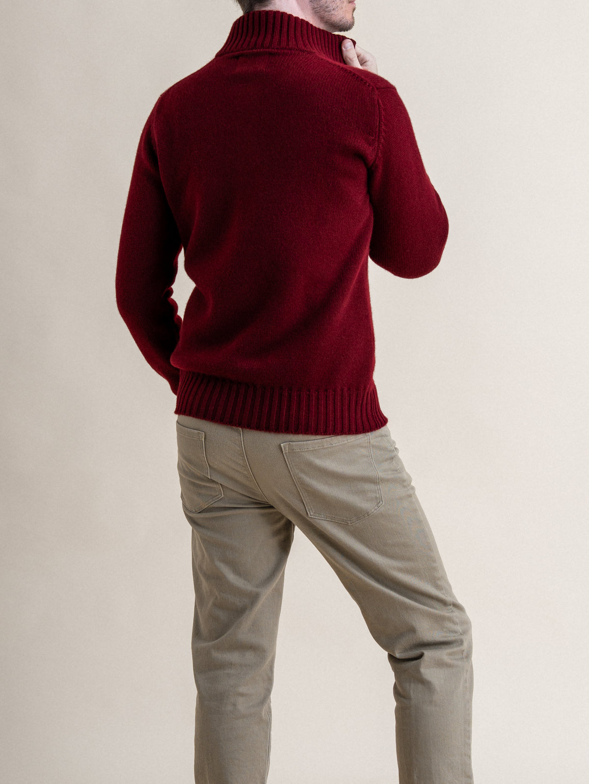QUARTER ZIP&lt;br&gt;BURGUNDY