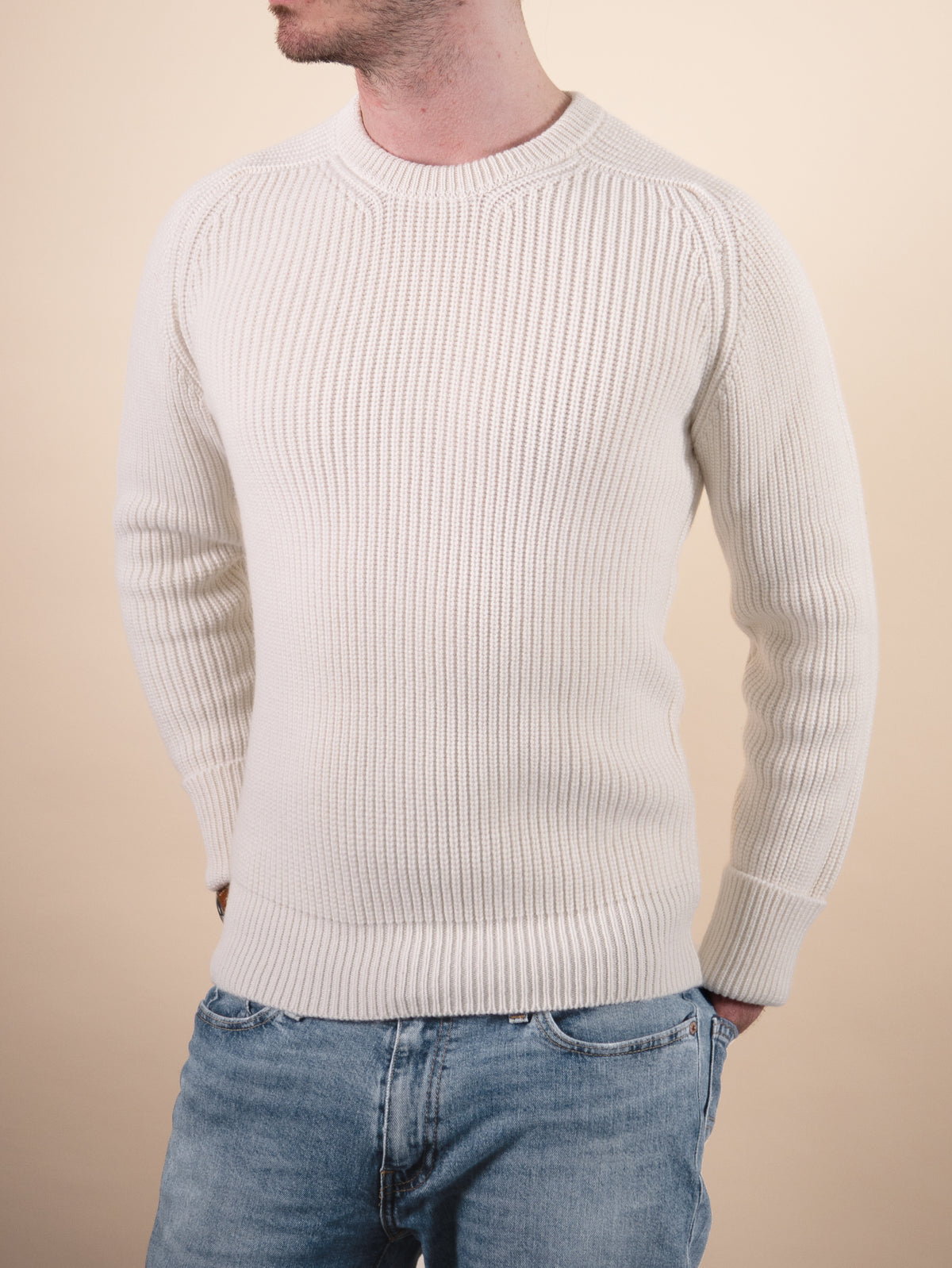 RIBBED SWEATER&lt;br&gt;CREAM