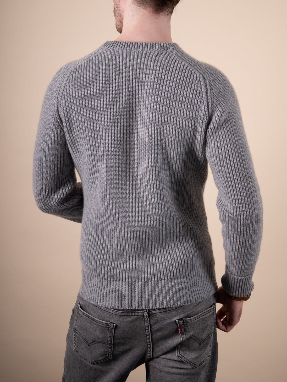 RIBBED SWEATER&lt;br&gt;GREY