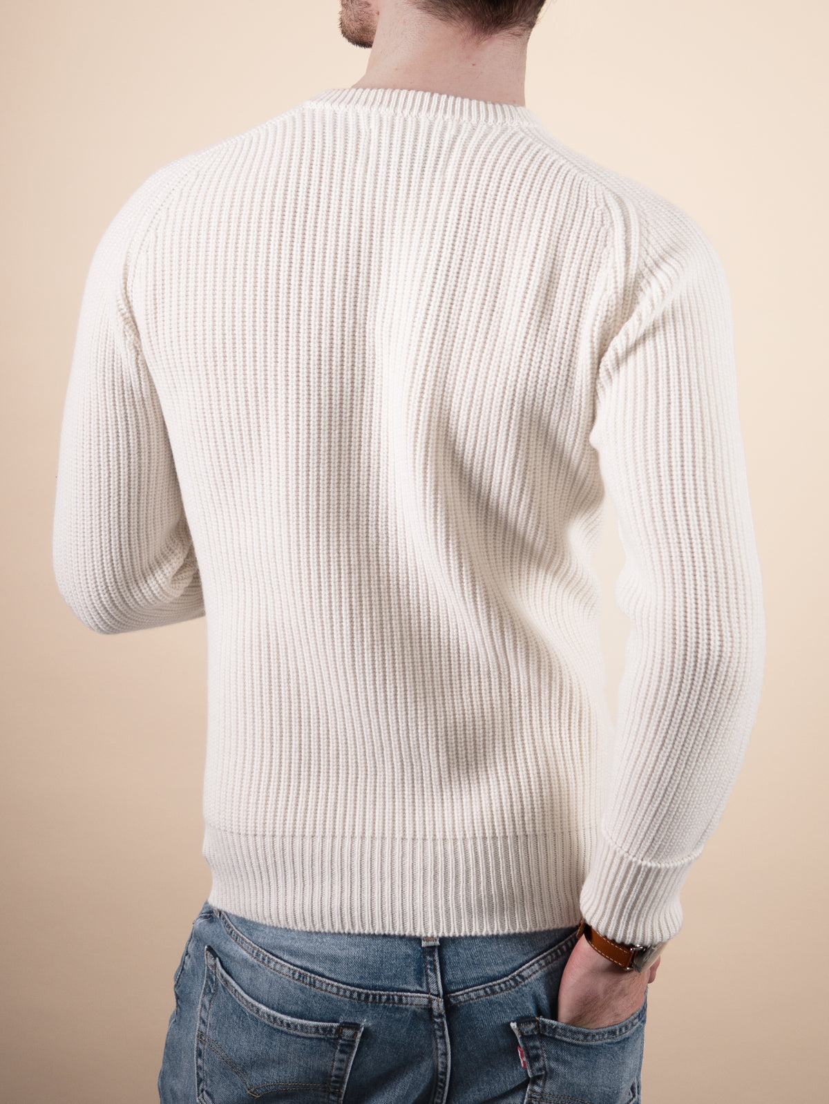 RIBBED SWEATER&lt;br&gt;CREAM