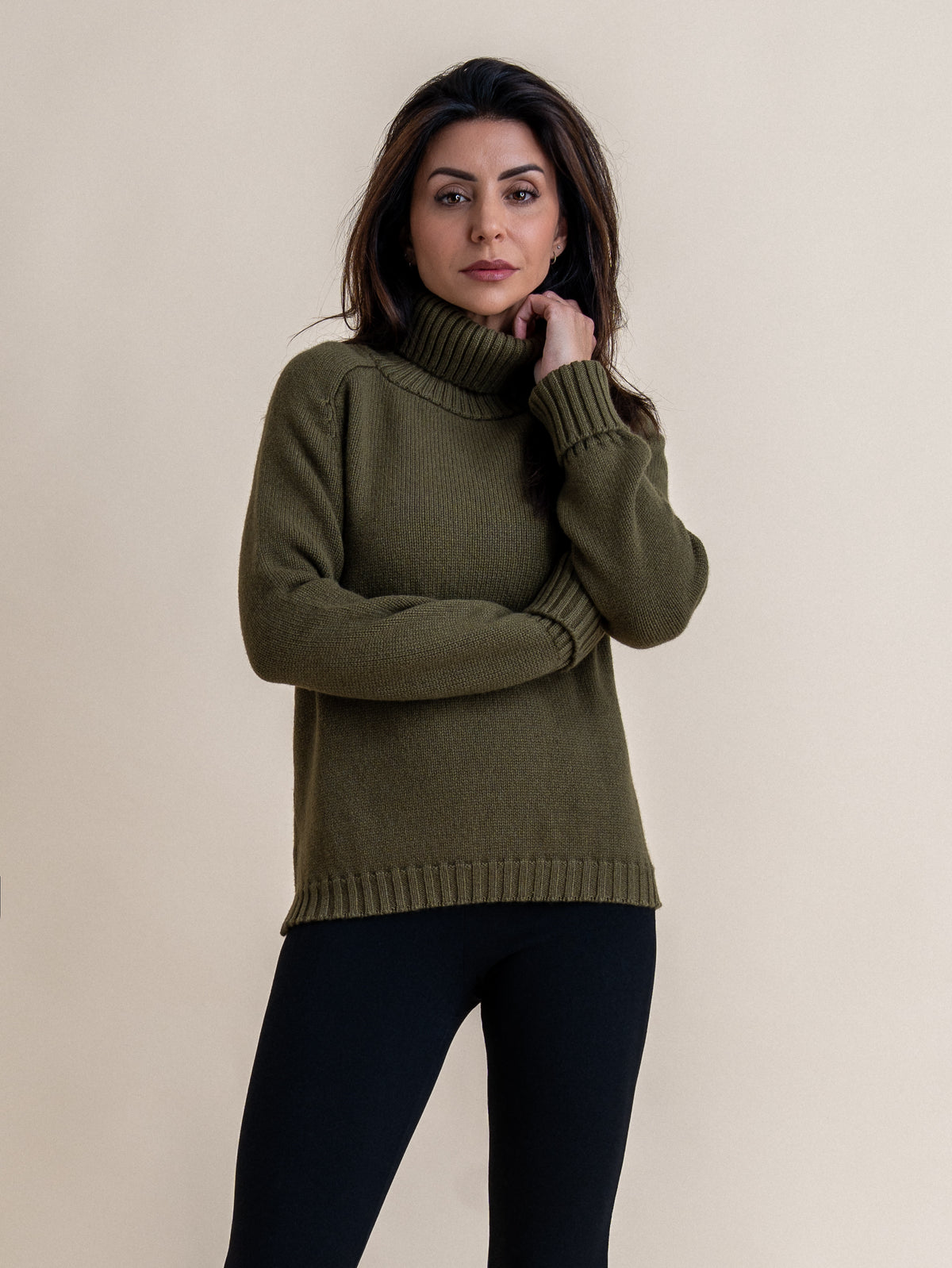 ROLL NECK&lt;br&gt;OLIVE