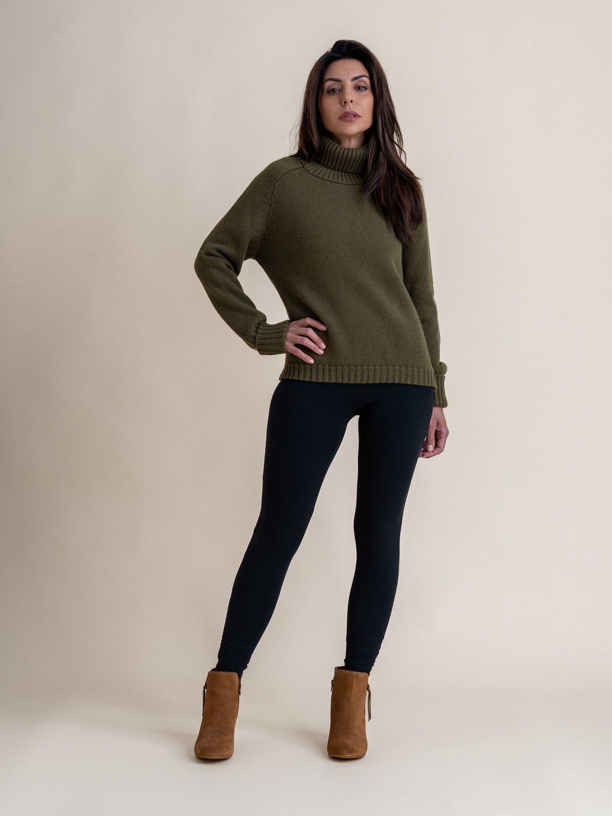 ROLL NECK&lt;br&gt;OLIVE