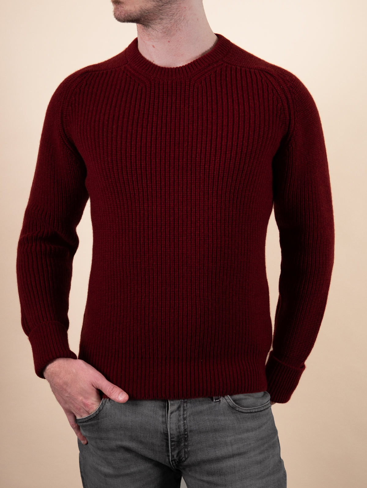 RIBBED SWEATER&lt;br&gt;RUSSET
