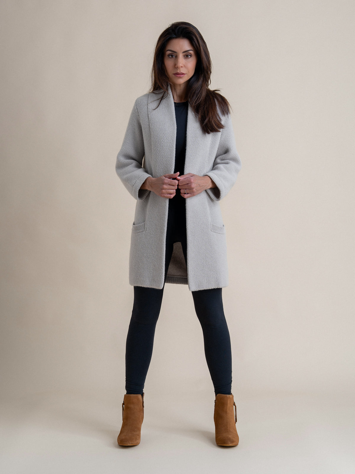 EDGE TO EDGE CARDIGAN&lt;br&gt;SNOW