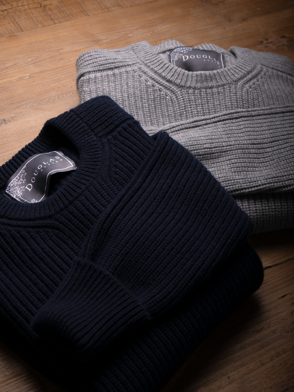 RIBBED SWEATER&lt;br&gt;NAVY
