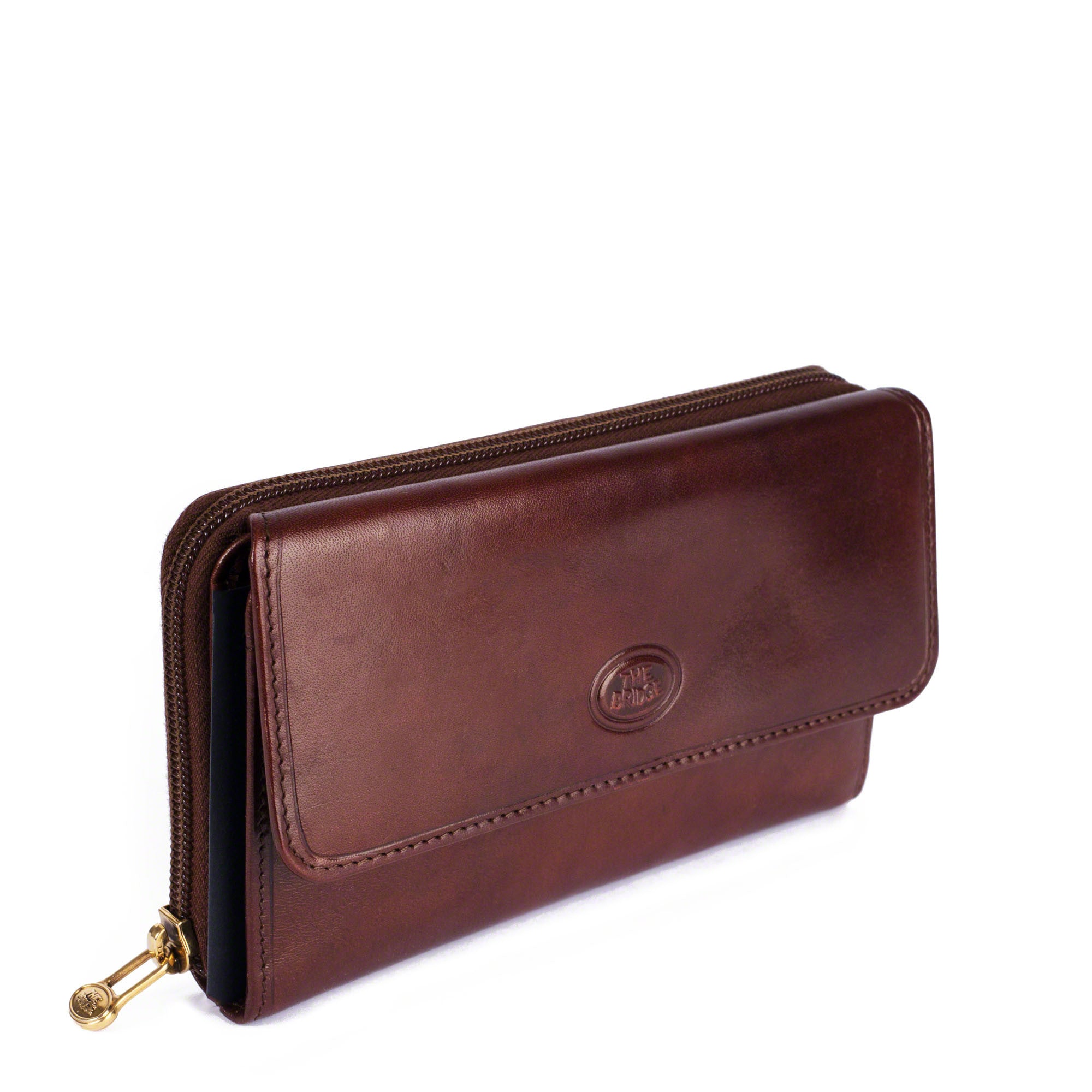 Leather trifold purse sales
