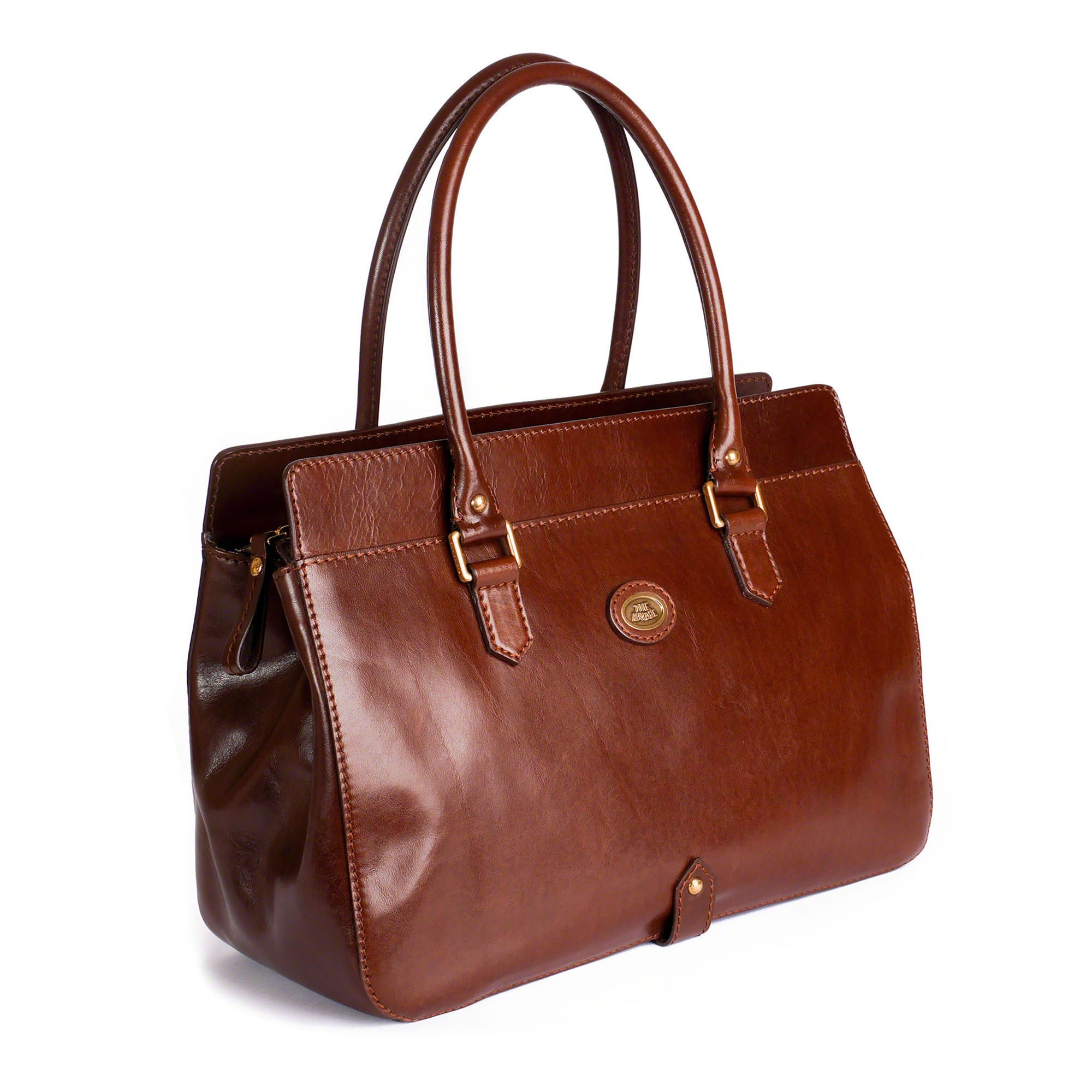 The Bridge Bags Leather Two Handle Bag at Douglas Attire